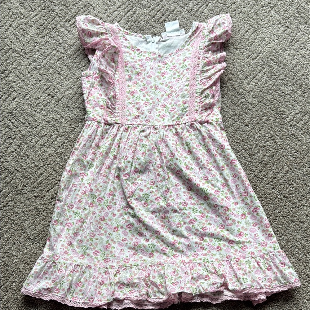 Floral Pink Kids Dress